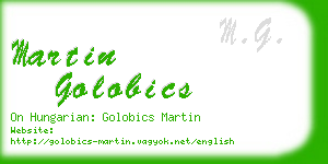 martin golobics business card